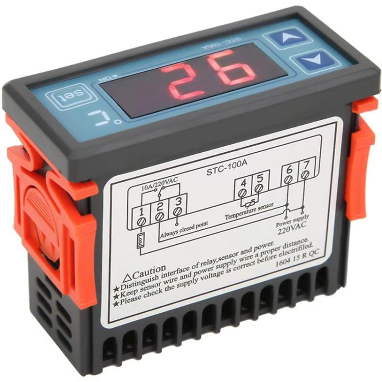Régulateur de température numérique STC-100A pour le chauffage et le refroidissement des serres, des chambres froides petites/moyennes, STC-100A 220V