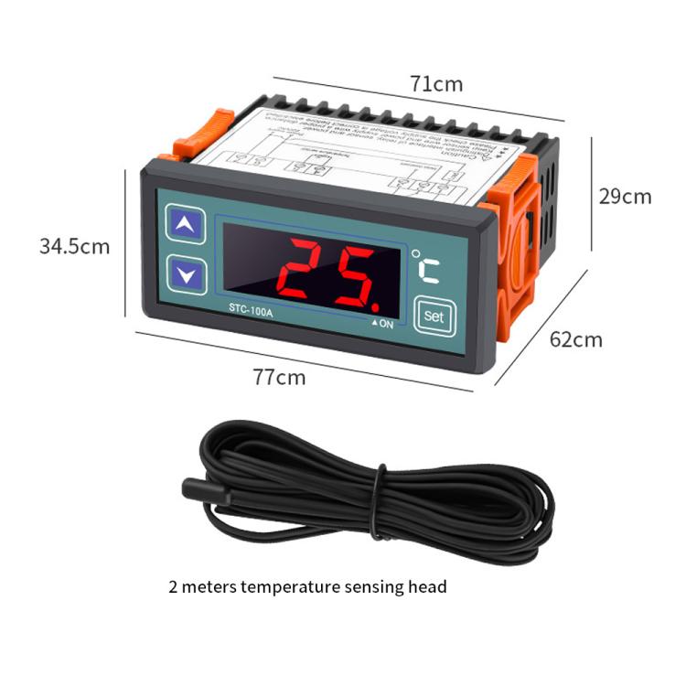 Régulateur de température numérique STC-100A pour le chauffage et le refroidissement des serres, des chambres froides petites/moyennes, STC-100A 220V