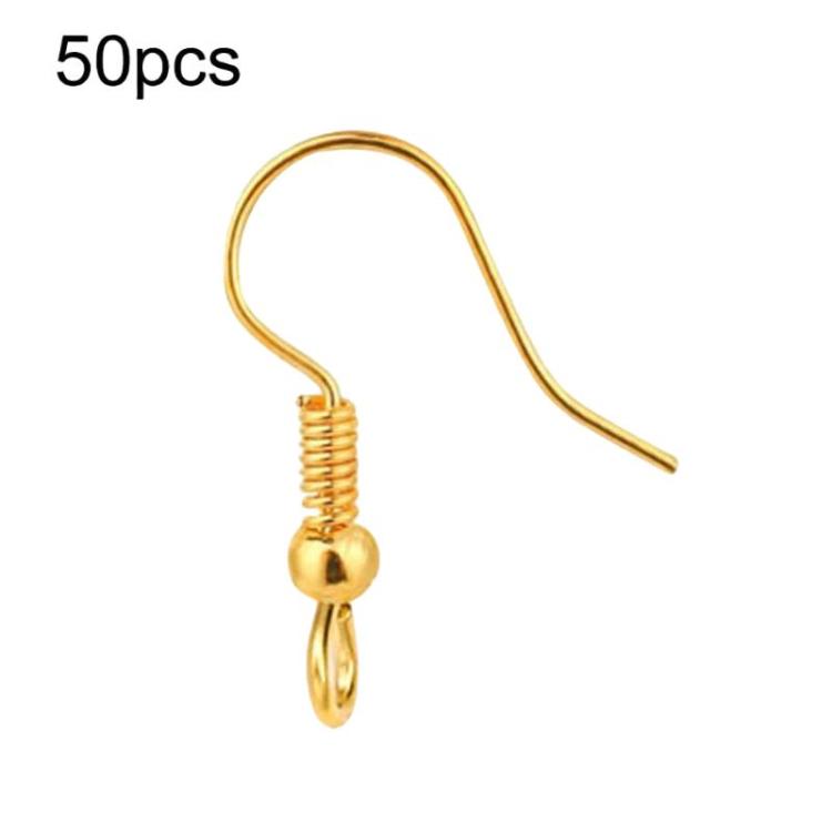 50 pièces clous d'oreille et crochets de boucles d'oreilles en acier inoxydable, accessoires de bijoux à faire soi-même, barre droite en acier, barre droite dorée, croix en acier, croix dorée