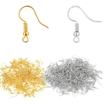50 pièces clous d'oreille et crochets de boucles d'oreilles en acier inoxydable, accessoires de bijoux à faire soi-même, barre droite en acier, barre droite dorée, croix en acier, croix dorée