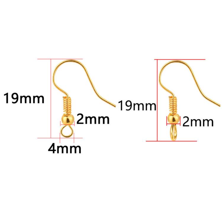 50 pièces clous d'oreille et crochets de boucles d'oreilles en acier inoxydable, accessoires de bijoux à faire soi-même, barre droite en acier, barre droite dorée, croix en acier, croix dorée