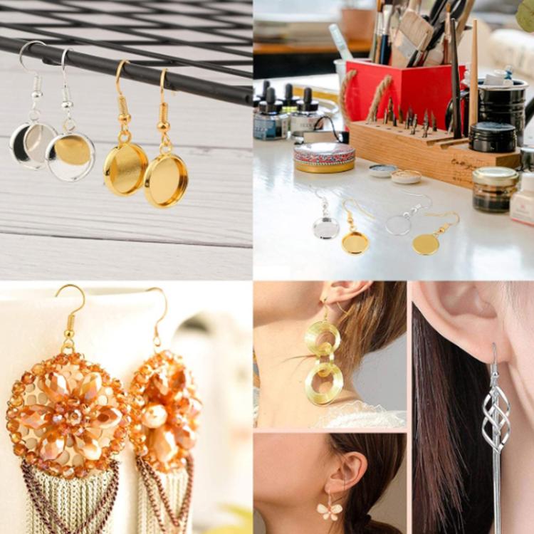 50 pièces clous d'oreille et crochets de boucles d'oreilles en acier inoxydable, accessoires de bijoux à faire soi-même, barre droite en acier, barre droite dorée, croix en acier, croix dorée