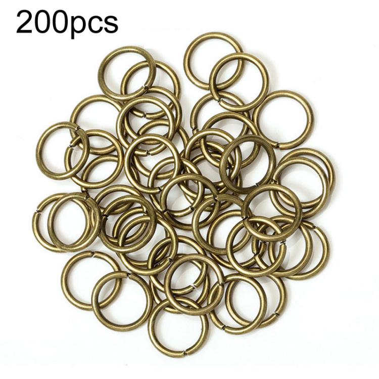200pcs Anneaux de Jonction Faits à la Main pour Bijoux, Accessoires de Bricolage, 0.5 x 3mm, 0.5 x 4mm, 0.7 x 5mm, 0.9 x 6mm, 1.0 x 7mm, 1.0 x 8mm, 1.2 x 9mm, 1.2 x 10mm, 1.2 x 12mm