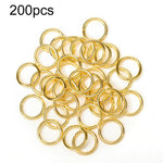 200pcs Anneaux de Jonction Faits à la Main pour Bijoux, Accessoires de Bricolage, 0.5 x 3mm, 0.5 x 4mm, 0.7 x 5mm, 0.9 x 6mm, 1.0 x 7mm, 1.0 x 8mm, 1.2 x 9mm, 1.2 x 10mm, 1.2 x 12mm