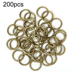 200pcs Anneaux de Jonction Faits à la Main pour Bijoux, Accessoires de Bricolage, 0.5 x 3mm, 0.5 x 4mm, 0.7 x 5mm, 0.9 x 6mm, 1.0 x 7mm, 1.0 x 8mm, 1.2 x 9mm, 1.2 x 10mm, 1.2 x 12mm