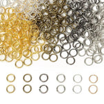 200pcs Anneaux de Jonction Faits à la Main pour Bijoux, Accessoires de Bricolage, 0.5 x 3mm, 0.5 x 4mm, 0.7 x 5mm, 0.9 x 6mm, 1.0 x 7mm, 1.0 x 8mm, 1.2 x 9mm, 1.2 x 10mm, 1.2 x 12mm
