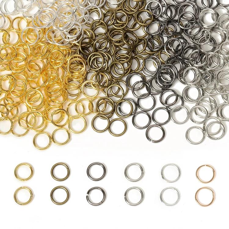 200pcs Anneaux de Jonction Faits à la Main pour Bijoux, Accessoires de Bricolage, 0.5 x 3mm, 0.5 x 4mm, 0.7 x 5mm, 0.9 x 6mm, 1.0 x 7mm, 1.0 x 8mm, 1.2 x 9mm, 1.2 x 10mm, 1.2 x 12mm