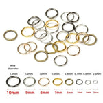200pcs Anneaux de Jonction Faits à la Main pour Bijoux, Accessoires de Bricolage, 0.5 x 3mm, 0.5 x 4mm, 0.7 x 5mm, 0.9 x 6mm, 1.0 x 7mm, 1.0 x 8mm, 1.2 x 9mm, 1.2 x 10mm, 1.2 x 12mm
