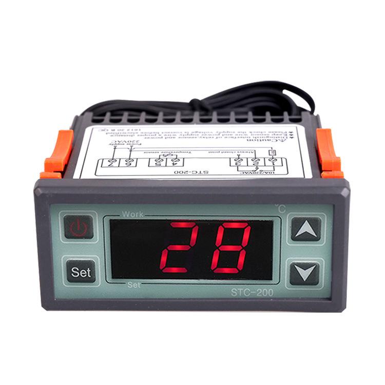 STC-200 Régulateur de température pour chambres froides et groupes frigorifiques (refroidissement/chauffage) avec fonction d'alarme, STC-200 220V