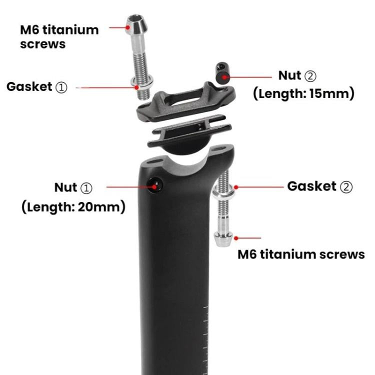 Tige de selle de vélo de route en fibre de carbone TOSEEK pour JAVA Siluro 6top