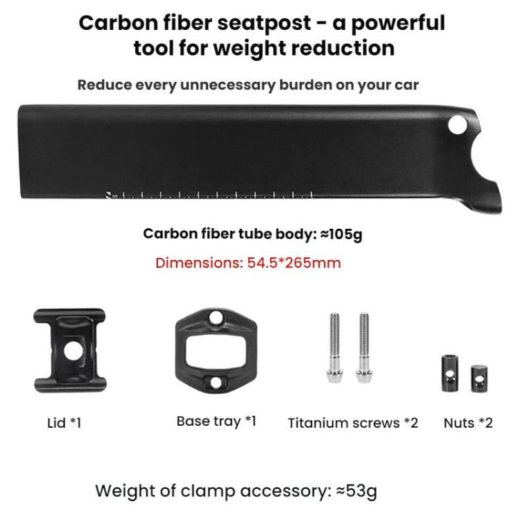 Tige de selle de vélo de route en fibre de carbone TOSEEK pour JAVA Siluro 6top