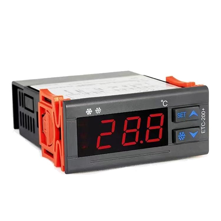 Contrôleur de Température Numérique ETC-200+ avec Réfrigération, Chauffage, Dégivrage Différé & Alarme, Version Anglaise 220V, Version Anglaise 110V