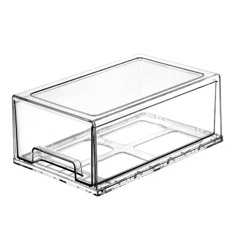 Boîte de rangement transparente épaissie, Organisateur de bureau empilable à tiroirs, Petite, Grande, Très Grande
