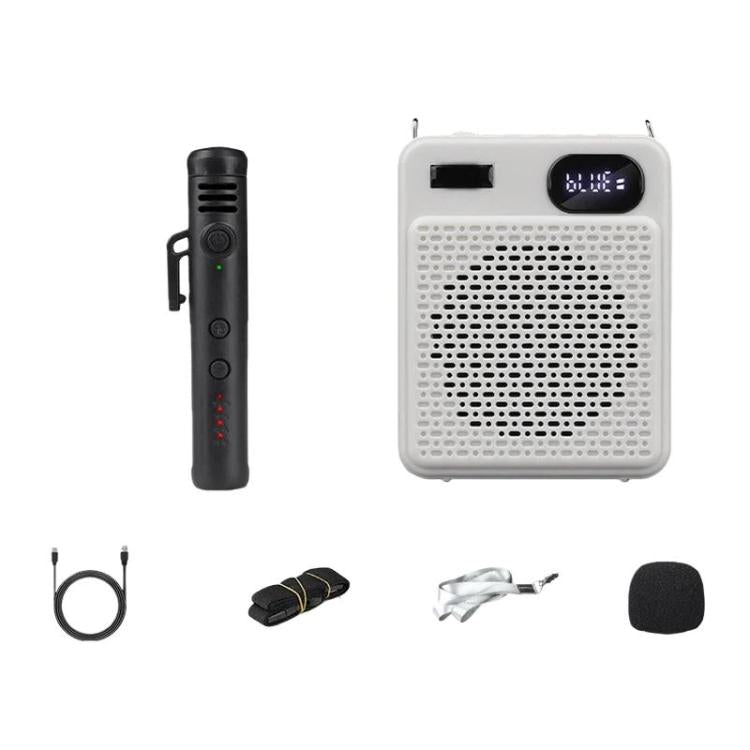 DIYO-1125 Multifunctional Outdoor High-Volume Microphone With Battery Display Teacher Classroom Voice Amplifier, Wireless Single Mic White, Wireless Single Mic Black, Wireless Single Headwear White, Wireless Single Headwear Black, Wireless Dual Mic Whi...