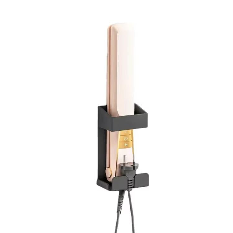 Support de Fer à Friser en Acier Inoxydable 304 Résistant à la Chaleur Fixation Murale sans Perçage avec Organisateur de Câble pour Appareils de Coiffure Chauffants