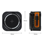 Support de charge de bureau pliable avec chargeur sans fil magnétique 3 en 1 de 15 W avec câble rétractable