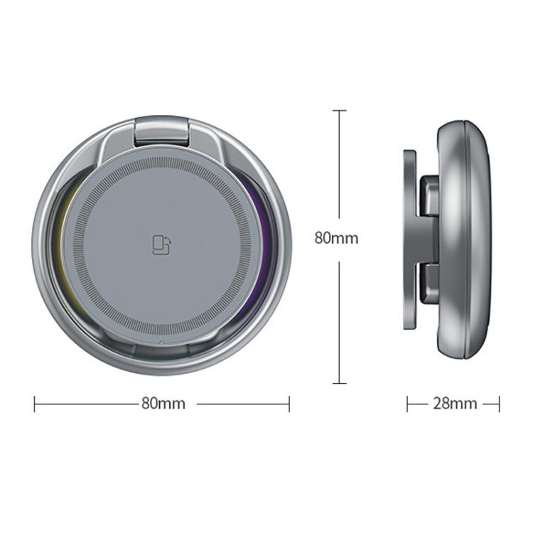Chargeur sans fil magnétique 3 en 1 15W avec lumières LED colorées Support de charge de bureau rotatif