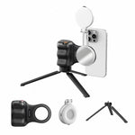 TELESIN Magnetic Phone Mounting Aid Photography Handle Remote Control Assistant, White Camera Grip+Silver Fill Light, White Camera Grip+Tripod+Silver Fill Light, White Camera Grip+White Fill Light, White Camera Grip+Tripod+White Fill Light             ...