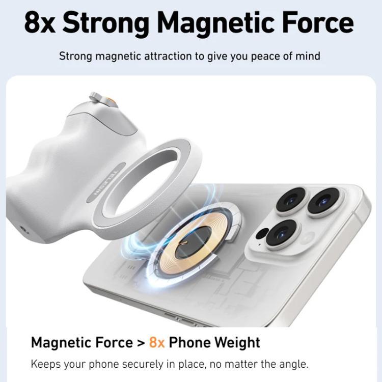 TELESIN Magnetic Phone Mounting Aid Photography Handle Remote Control Assistant, White Camera Grip+Silver Fill Light, White Camera Grip+Tripod+Silver Fill Light, White Camera Grip+White Fill Light, White Camera Grip+Tripod+White Fill Light             ...