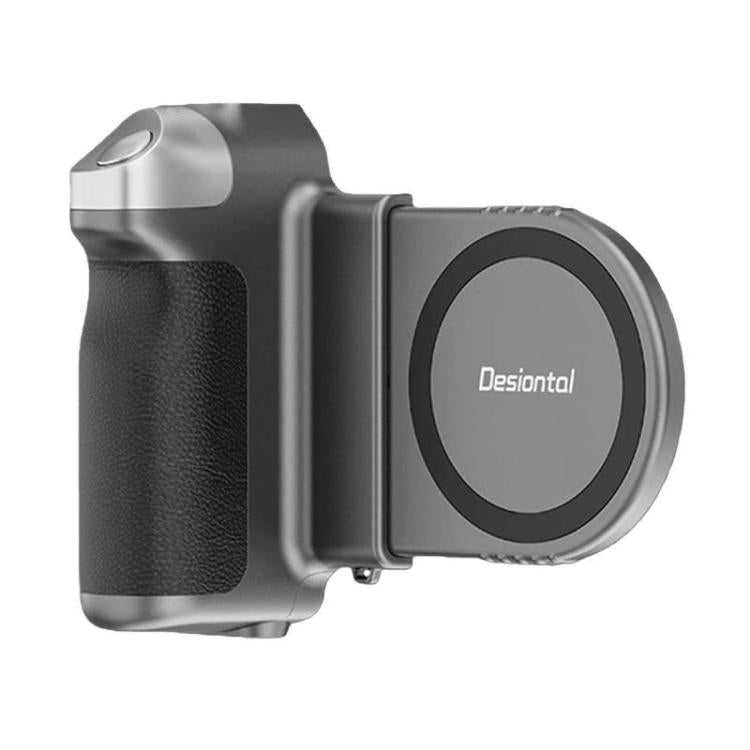 Desiontal GP-06 Poignée de prise de vue magnétique rétractable Stabilisateur de téléphone pour diffusion en direct et selfie en extérieur, GP-06