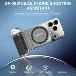 Desiontal GP-06 Poignée de prise de vue magnétique rétractable Stabilisateur de téléphone pour diffusion en direct et selfie en extérieur, GP-06