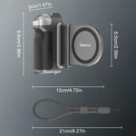 Desiontal GP-06 Poignée de prise de vue magnétique rétractable Stabilisateur de téléphone pour diffusion en direct et selfie en extérieur, GP-06
