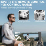 Desiontal GP-06 Poignée de prise de vue magnétique rétractable Stabilisateur de téléphone pour diffusion en direct et selfie en extérieur, GP-06