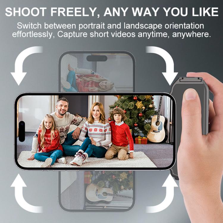 Desiontal GP-06 Poignée de prise de vue magnétique rétractable Stabilisateur de téléphone pour diffusion en direct et selfie en extérieur, GP-06