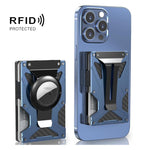 Pour AirTag 2e génération / AirTag 1re génération Porte-cartes magnétique Portefeuille anti-RFID