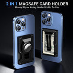 Pour AirTag 2e génération / AirTag 1re génération Porte-cartes magnétique Portefeuille anti-RFID