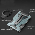 Pour AirTag 2e génération / AirTag 1re génération Porte-cartes magnétique Portefeuille anti-RFID