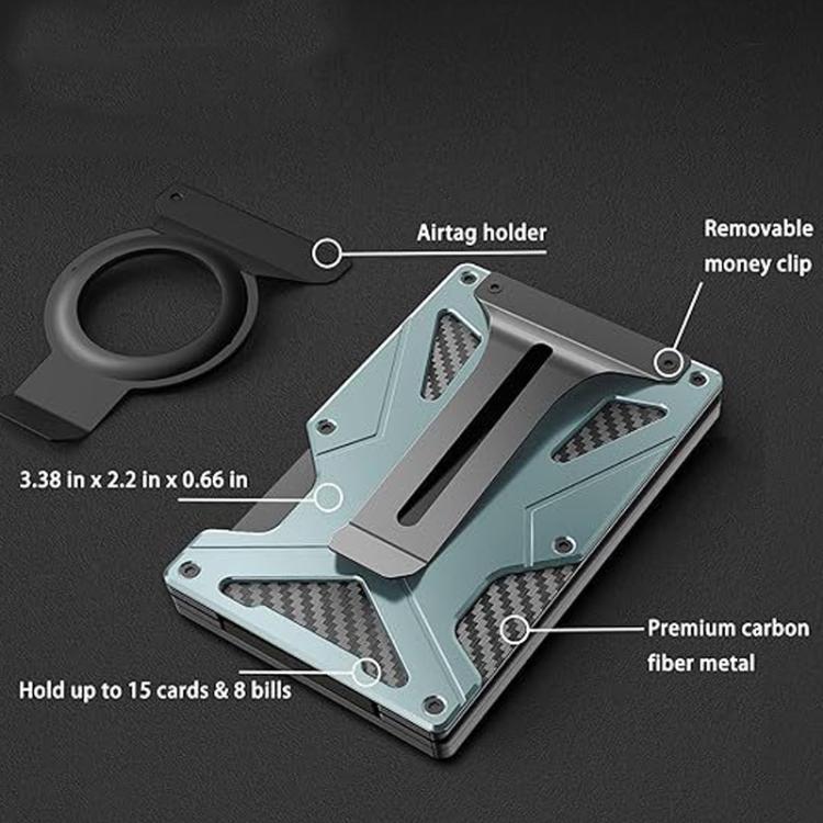 Pour AirTag 2e génération / AirTag 1re génération Porte-cartes magnétique Portefeuille anti-RFID