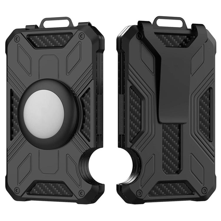 Pour AirTag 2e génération / AirTag 1re génération Porte-cartes de portefeuille en aluminium anti-RFID