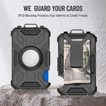 Pour AirTag 2e génération / AirTag 1re génération Porte-cartes de portefeuille en aluminium anti-RFID