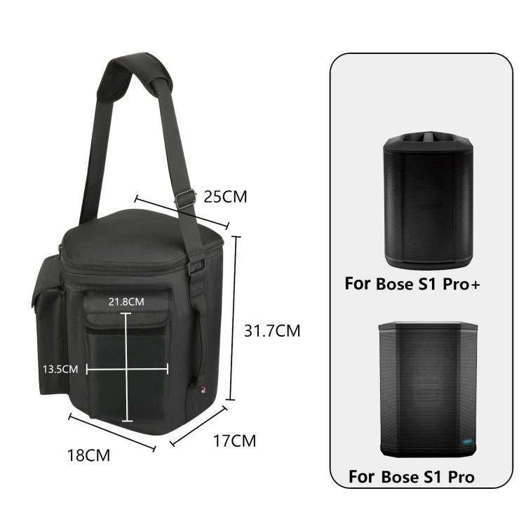 Sac à bandoulière pour enceinte Bose S1 Pro et S1 Pro+ avec deux poches, Sac à bandoulière