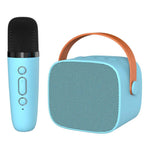 Enceinte Bluetooth portable avec microphone détachable, ensemble karaoké pour enfants et famille, deux micros bleu ciel, deux micros rose, deux micros blanc, un micro bleu ciel, un micro rose, un micro blanc