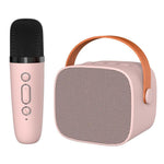 Enceinte Bluetooth portable avec microphone détachable, ensemble karaoké pour enfants et famille, deux micros bleu ciel, deux micros rose, deux micros blanc, un micro bleu ciel, un micro rose, un micro blanc