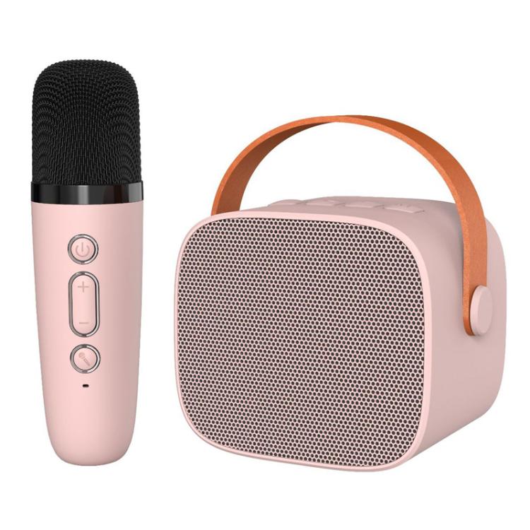 Enceinte Bluetooth portable avec microphone détachable, ensemble karaoké pour enfants et famille, deux micros bleu ciel, deux micros rose, deux micros blanc, un micro bleu ciel, un micro rose, un micro blanc