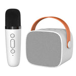 Enceinte Bluetooth portable avec microphone détachable, ensemble karaoké pour enfants et famille, deux micros bleu ciel, deux micros rose, deux micros blanc, un micro bleu ciel, un micro rose, un micro blanc
