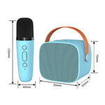 Enceinte Bluetooth portable avec microphone détachable, ensemble karaoké pour enfants et famille, deux micros bleu ciel, deux micros rose, deux micros blanc, un micro bleu ciel, un micro rose, un micro blanc