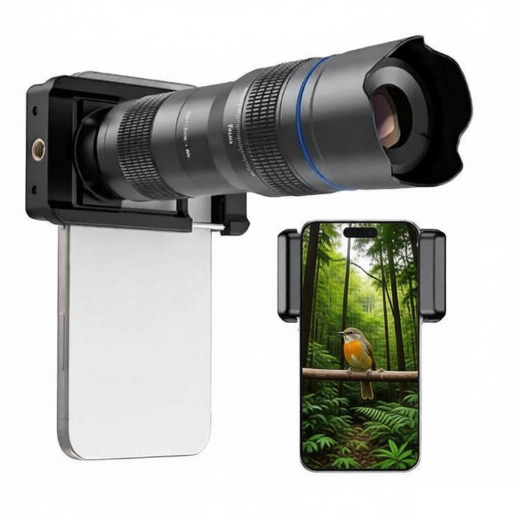APEXEL Téléobjectif Zoom Universel Entièrement Métallique 20-40x pour Smartphones, Télescope HD pour Téléphone pour la Photographie de la Lune et de Concerts, APL-20-40X