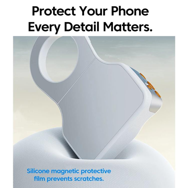 Support de caméra magnétique, Assistant sans fil Bluetooth, Télécommande zoom, Stabilisateur photo portable, Blanc sans lumière