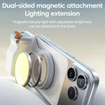 Support de caméra magnétique, Assistant sans fil Bluetooth, Télécommande zoom, Stabilisateur photo portable, Blanc sans lumière