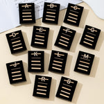 Lot de 5 anneaux décoratifs pour bracelet, breloques lettres pour bracelet, A, B, C, D, E, F, G, J, K, L, M, R, S