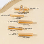 Lot de 5 anneaux décoratifs pour bracelet, breloques lettres pour bracelet, A, B, C, D, E, F, G, J, K, L, M, R, S