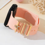 Lot de 5 anneaux décoratifs pour bracelet, breloques lettres pour bracelet, A, B, C, D, E, F, G, J, K, L, M, R, S