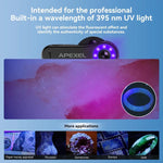 APEXEL TriScope 40X-80X-120X Microscope pour téléphone avec éclairage LED et UV à double température, APL-MS3L