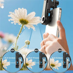 APEXEL TriScope 40X-80X-120X Microscope pour téléphone avec éclairage LED et UV à double température, APL-MS3L