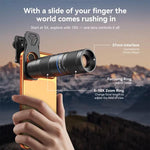Kit de lentille téléobjectif APEXEL TeleZoom 5-10X pour smartphone avec clip universel tout-en-un, APL-T5-10X
