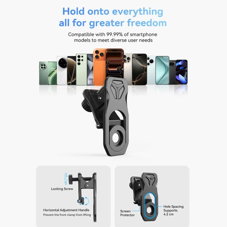 Kit de lentille téléobjectif APEXEL TeleZoom 5-10X pour smartphone avec clip universel tout-en-un, APL-T5-10X